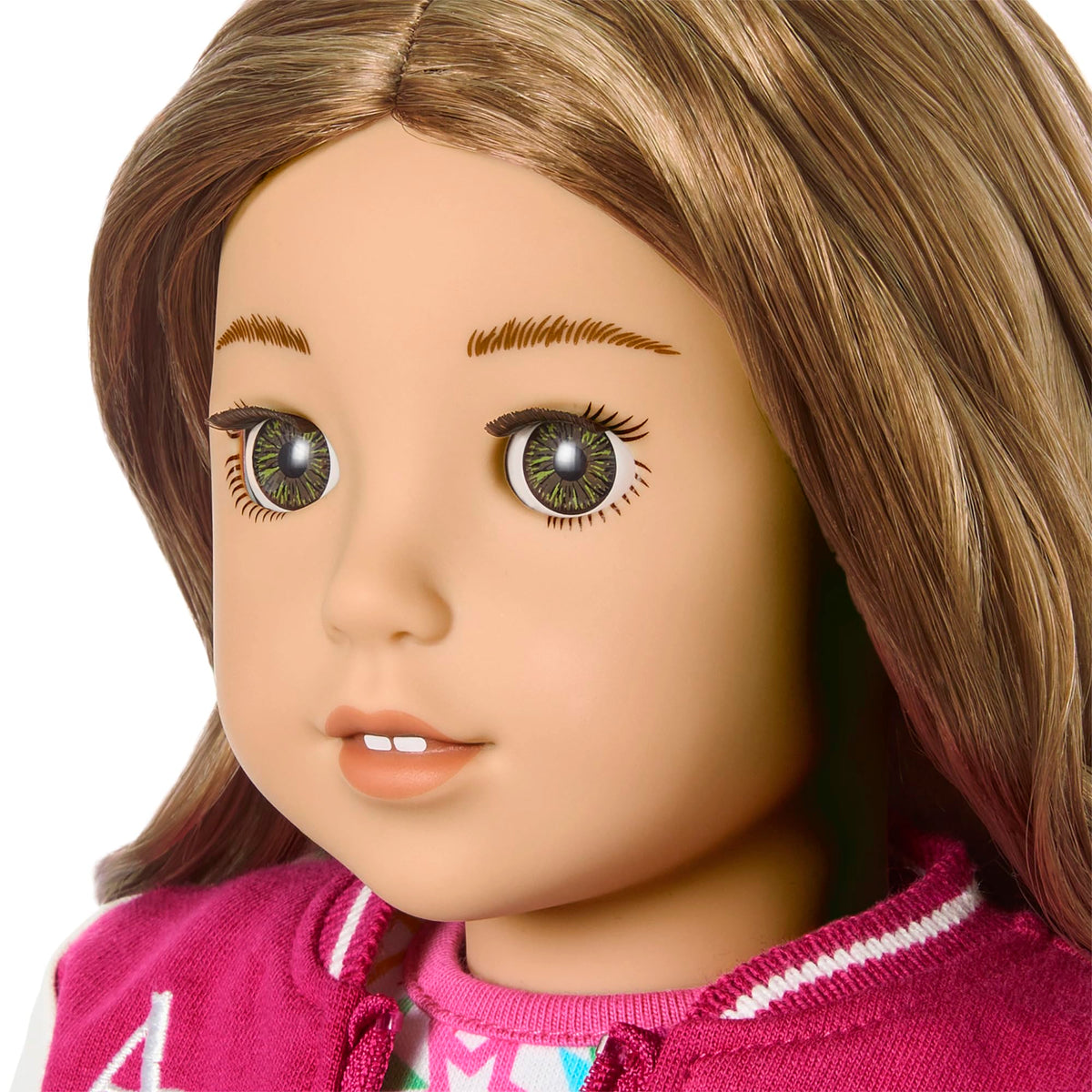 Star Squad jacket on the Truly Me doll featuring a back star patch and embroidered logo.