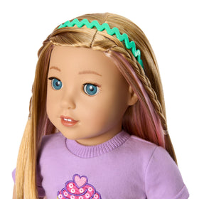 American Girl Summer McKinny Bake Sale Outfit glittery rainbow flats complete sparkling look