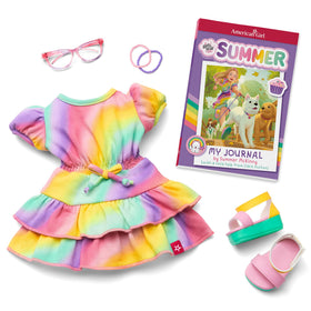 American Girl Summer McKinny pink purple ombre glasses add playful personality for pretend play.