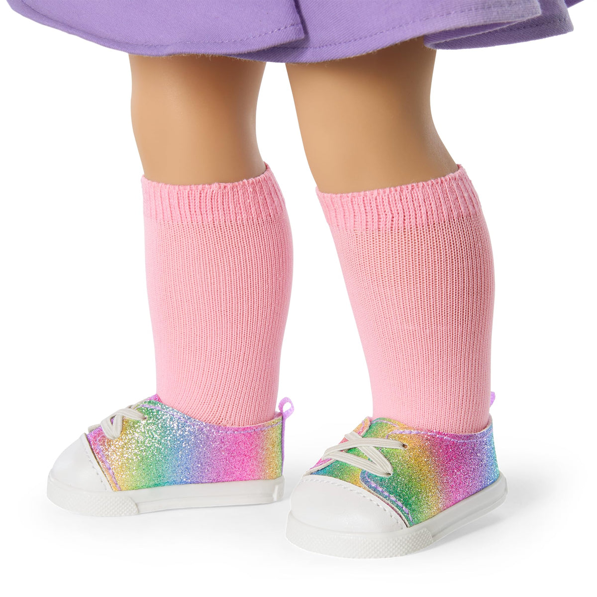 American Girl Waggy Pup Tails sparkly shoes to finish the doll's look.