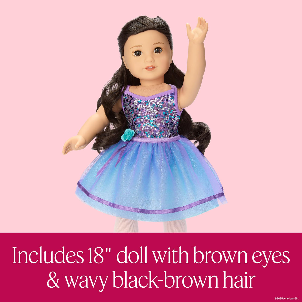 American Girl Truly Me 111 pink tank leotard, great for mix-and-match dance outfits.