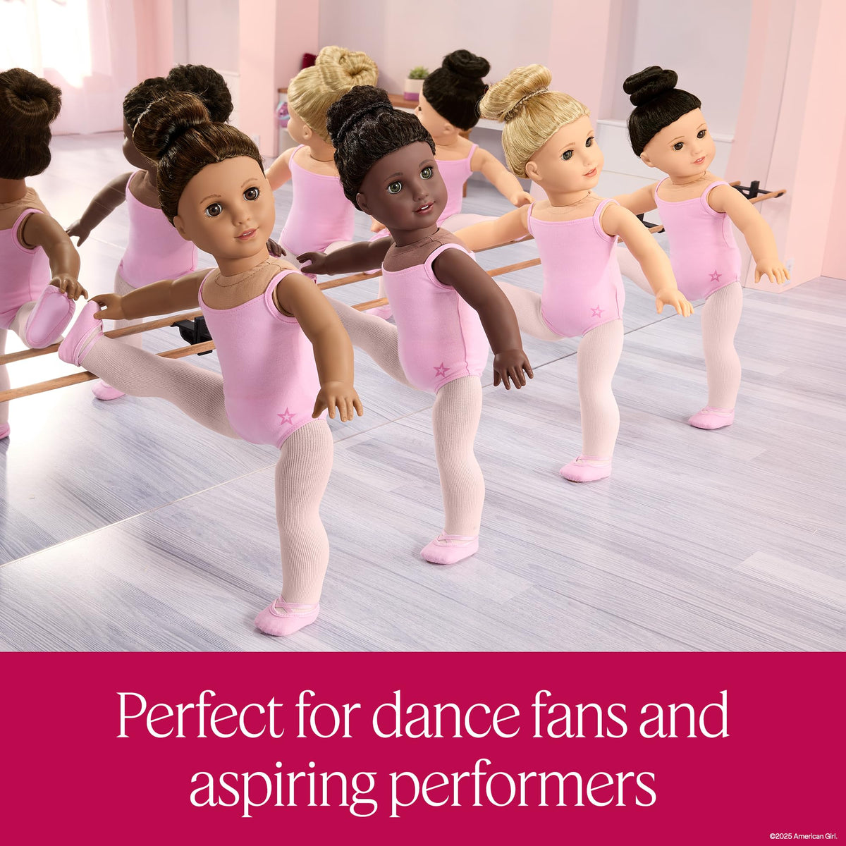 Sequin bow, ballet slippers, dance socks complete the performance-ready kit.