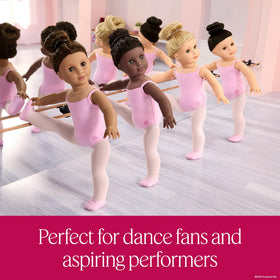 Sequin bow, ballet slippers, dance socks complete the performance-ready kit.