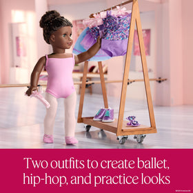Purple metallic sequin vest brings eye-catching flair to any dance look.