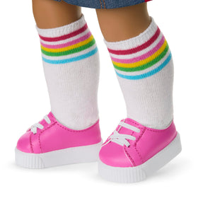American Girl Truly Me 18-inch doll white tee with star print for mix-and-match outfits.