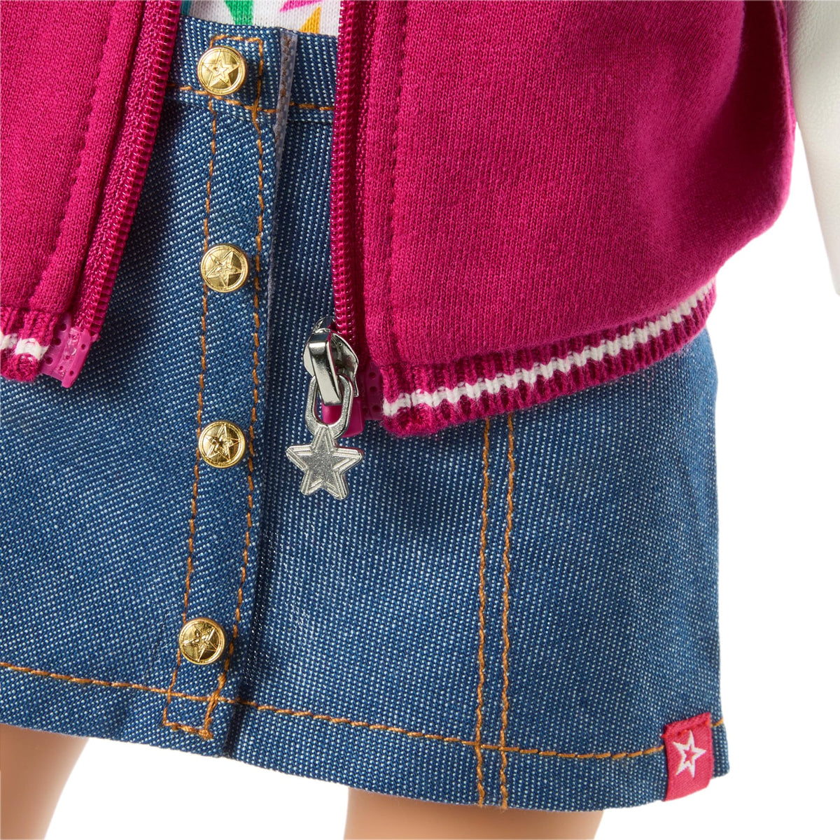 American Girl Truly Me multicolor-stripe socks add playful accents for 18-inch dolls.