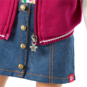 American Girl Truly Me multicolor-stripe socks add playful accents for 18-inch dolls.