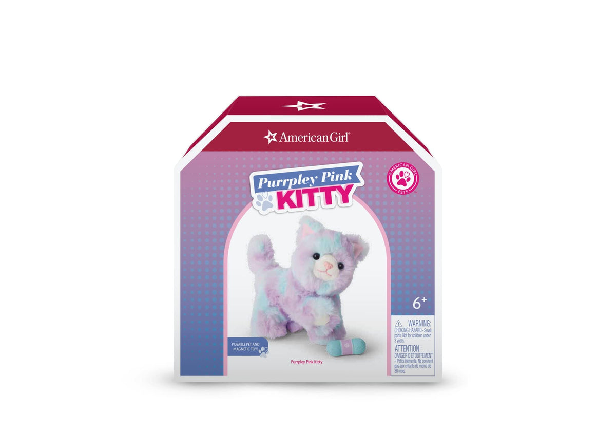 American Girl Truly Me Purrpley Pink Kittycat soft pastel fur enhances poseability.