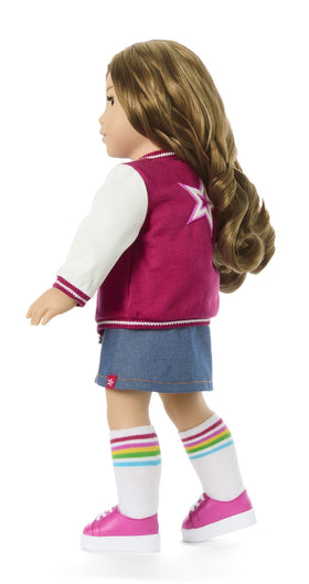 American Girl Truly Me 18-inch doll pink sneakers for colorful adventures.