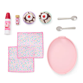 American Girl Truly Me sundae set with metal spoons for realistic serving