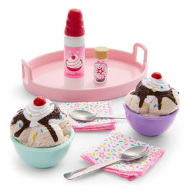 American Girl Truly Me sundae set rainbow sprinkle napkins for colorful storytelling