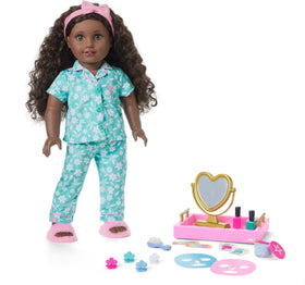American Girl Truly Me teal and pink nail polish with sticker sets for doll nail art