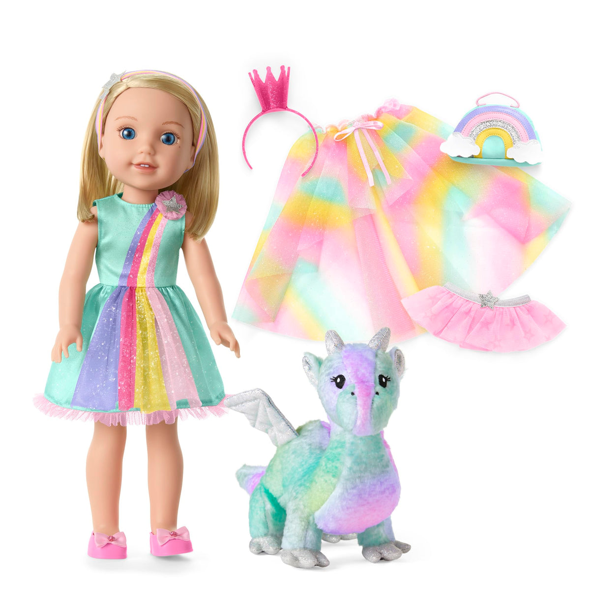 American Girl WellieWishers Camille doll with blue eyes—ideal for imaginative storytelling.