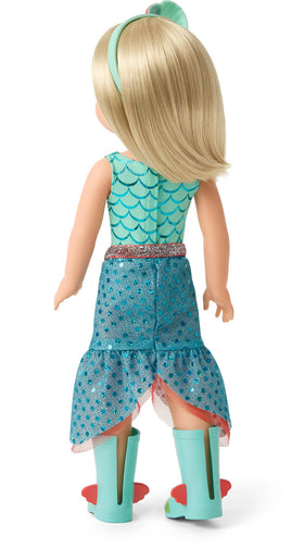 American Girl WellieWishers Camille complete mermaid-inspired outfit for imaginative play