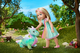 American Girl WellieWishers Camille plush dragon—soft companion for adventures.