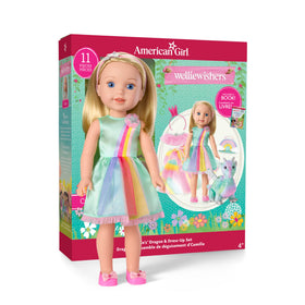 American Girl WellieWishers Camille rainbow purse—colorful accessory for creative looks.