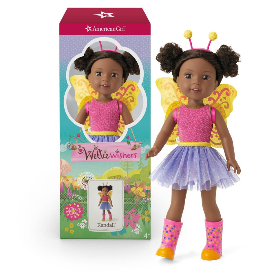 American Girl WellieWishers Kendall doll in pink leotard, ready for imaginative play