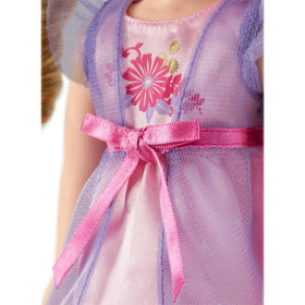 American Girl WellieWishers pink nightie and robe set for cozy bedtime stories.