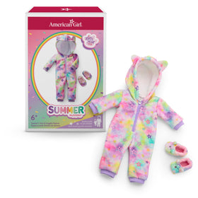American Girl Summer's Stars & Snuggles PJs doll hood for cozy playtime