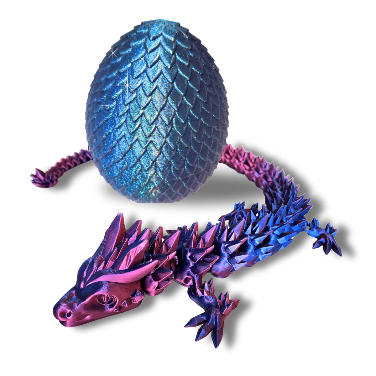 Amerimaker 20-inch articulated dragon in motion for fidgeting and display