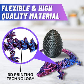 Amerimaker dragon close-up reveals intricate scales and lifelike detailing.