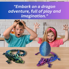 Amerimaker 3D-printed dragon with intricate scales and articulation