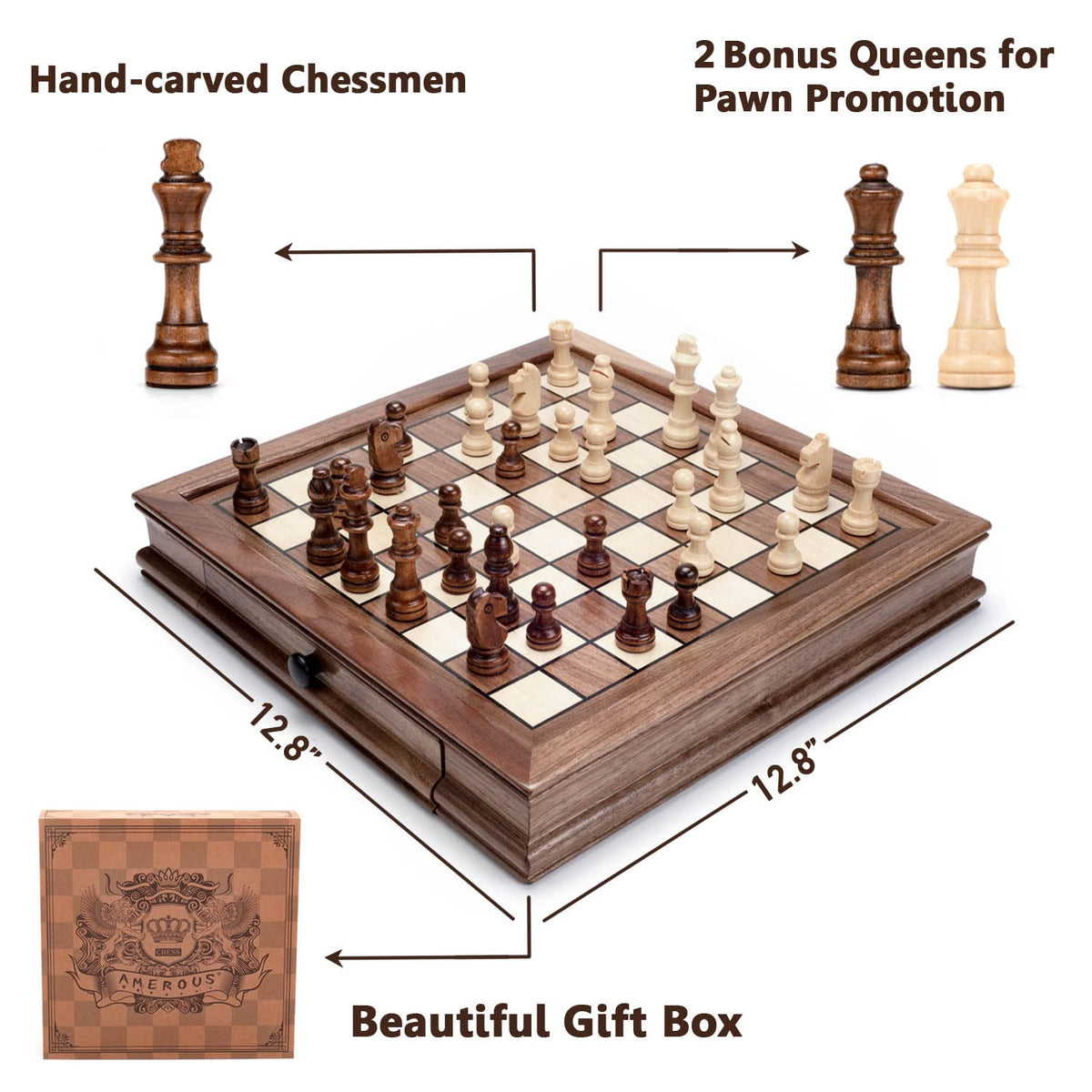 AMEROUS weighted pieces ensure stability during fast moves