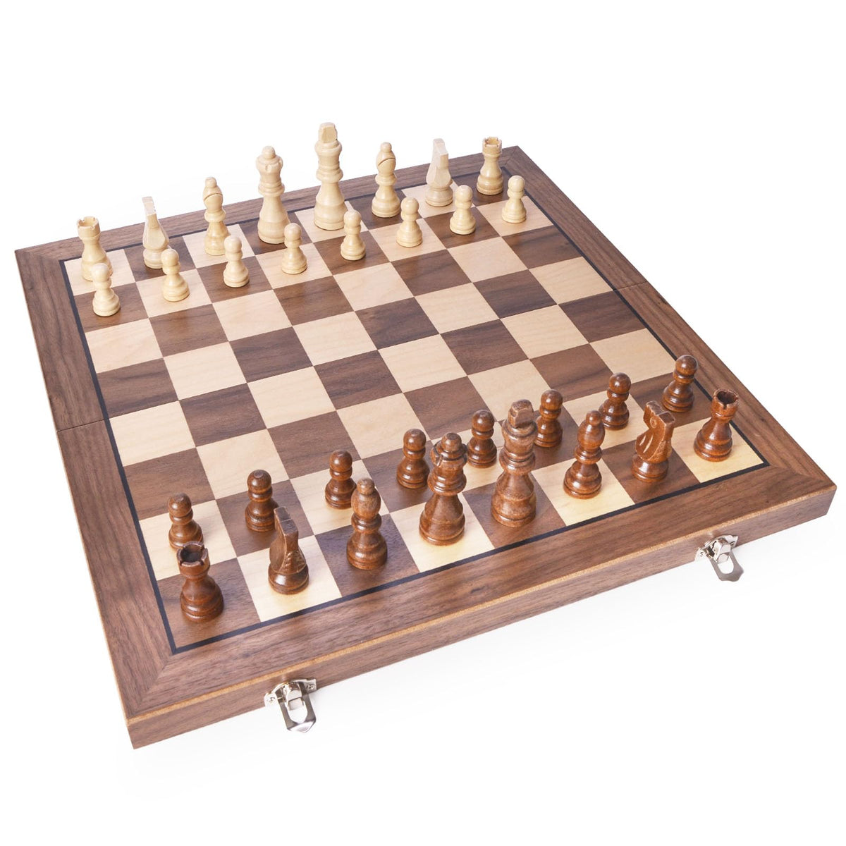AMEROUS folding travel chess board for convenient transport
