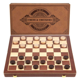 AMEROUS hand-carved chess pieces with magnetic base ensure stable game play.