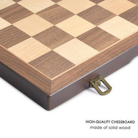Amerous king piece stands three inches tall for confident grip.
