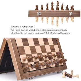 AMEROUS magnetic pieces with storage slots keep pieces organized