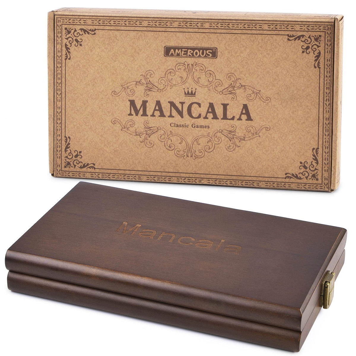 AMEROUS gift-ready Mancala set for family game nights