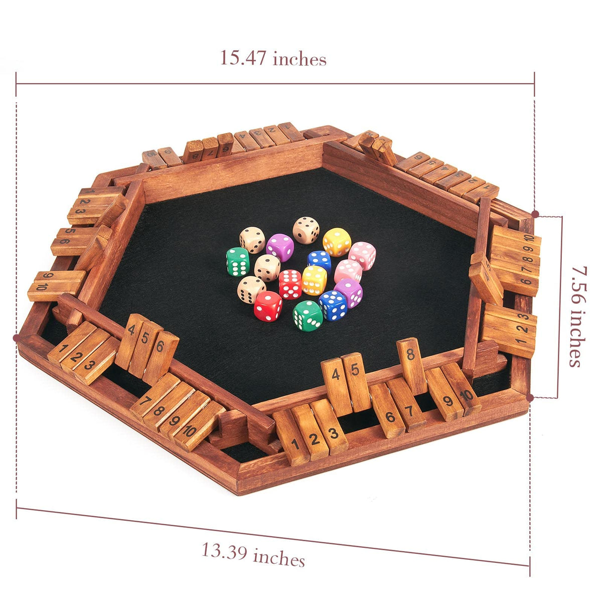 AMEROUS wooden dice offer durable feel during social play.