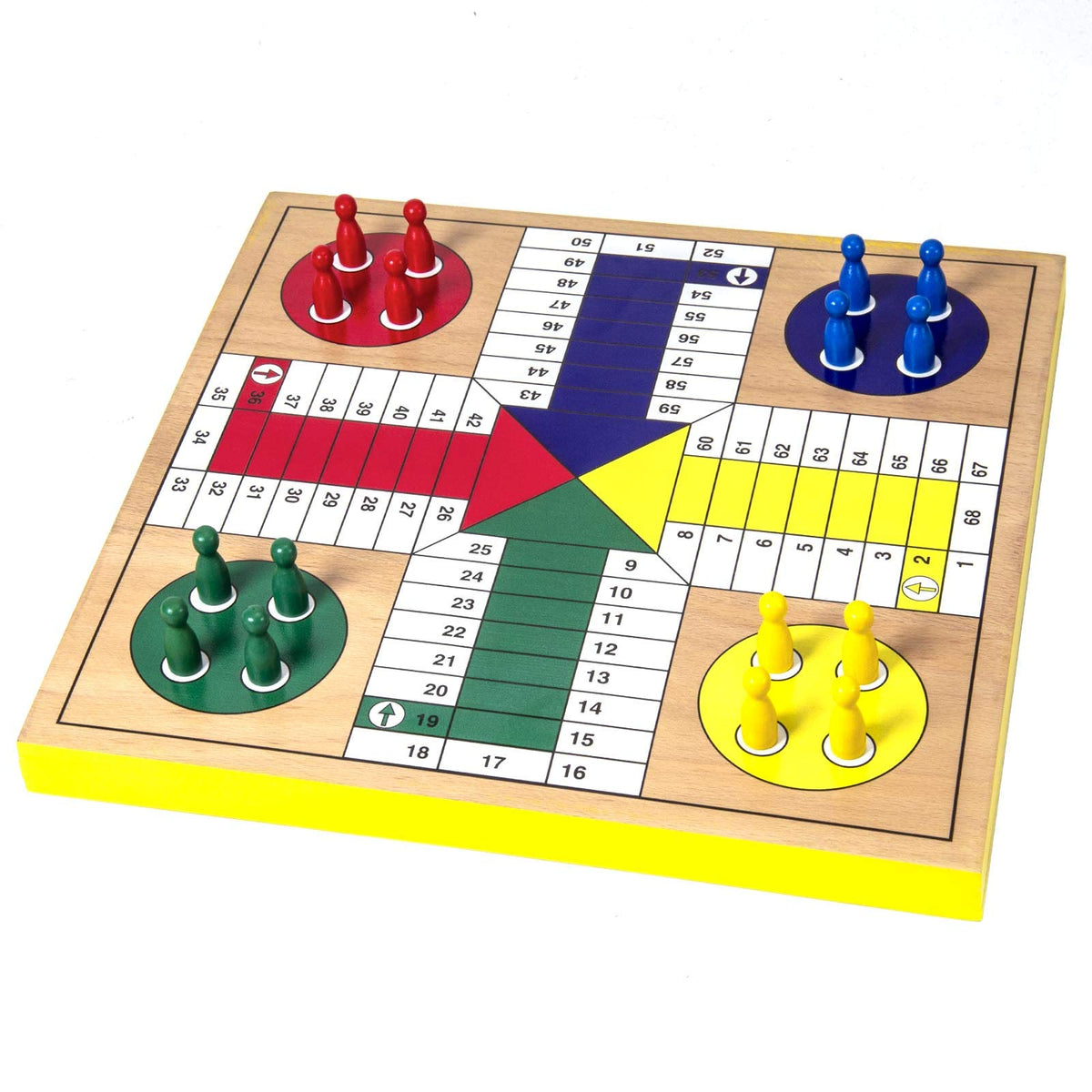 AMEROUS snakes and ladders reversible board for quick, engaging gameplay.