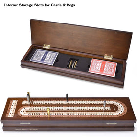 AMEROUS travel-friendly cribbage board folds for portability