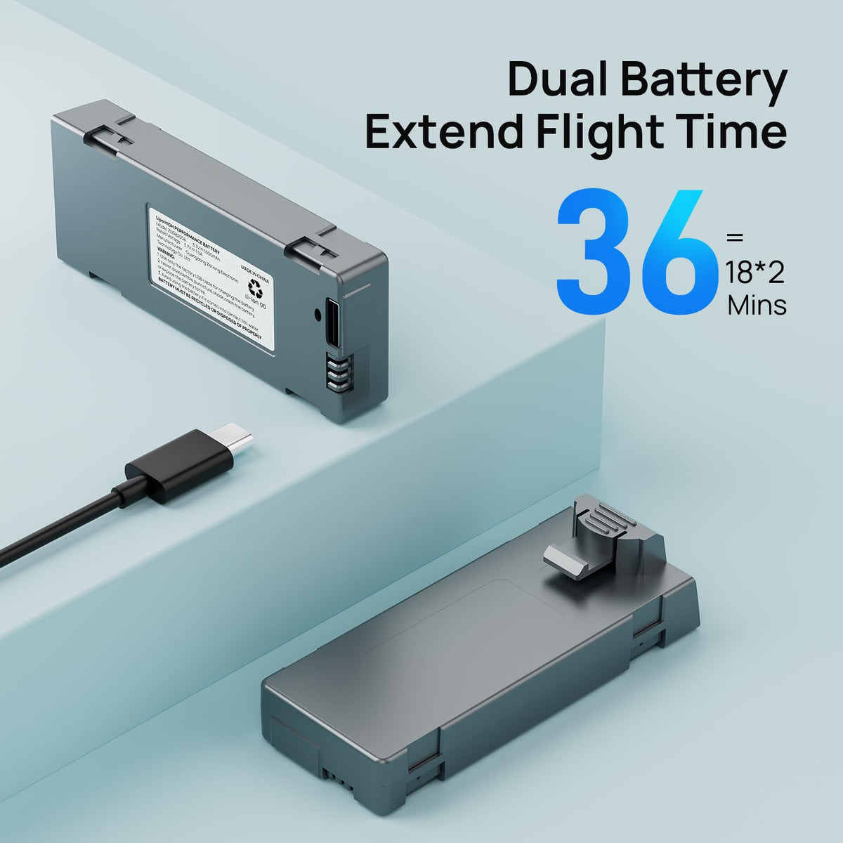 Ameta S20 Lite offers up to 36 minutes of flight with two batteries.