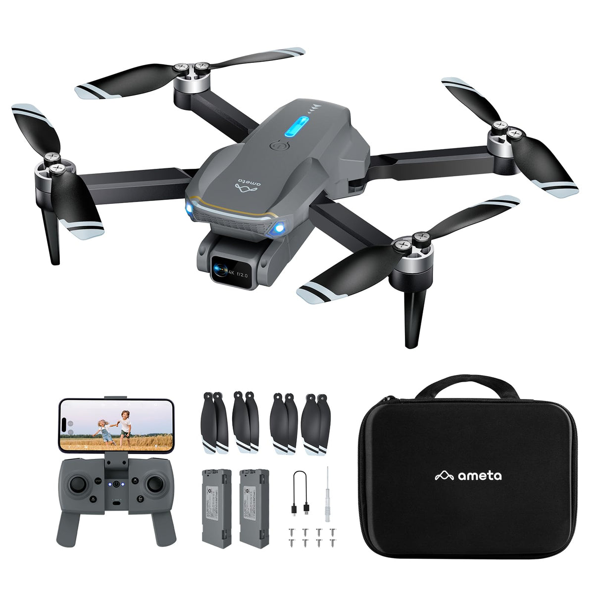 Ameta S20 Lite drone with 4K camera delivers crisp aerial footage.