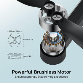 Ameta S20 Lite's brushless motors ensure smooth, stable flights.