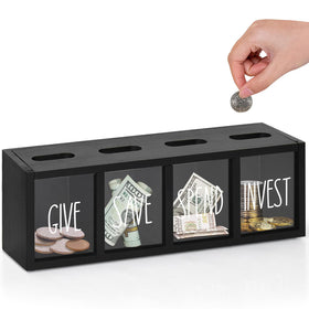 Ameuphercy Give Save Spend Box front view shows a stylish kids savings tool