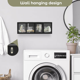 Ameuphercy laundry-room use image suggests pocket-change storage during chores