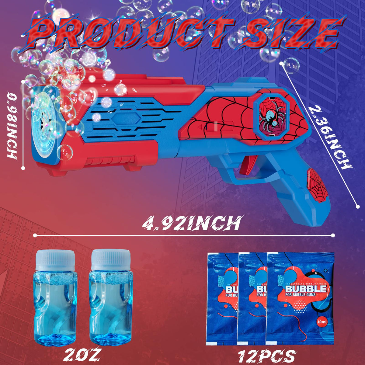 Amiabling Bubble Gun with LED light brightens backyard bubble shows