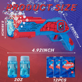 Amiabling Bubble Gun with LED light brightens backyard bubble shows