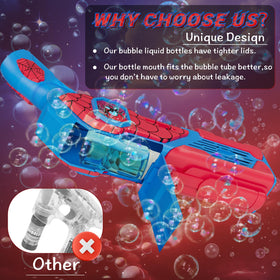 Amiabling ergonomic Bubble Gun fits small hands for easy play