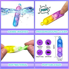 Amicbng pop keychain silicone rectangles offering focused breaks.
