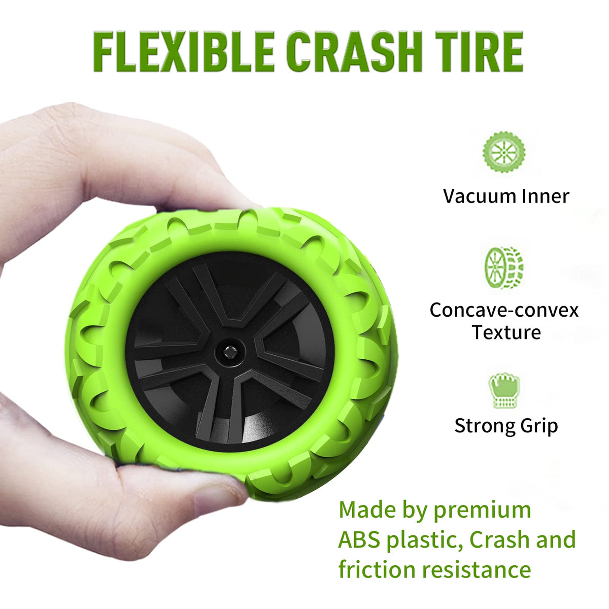 Amicool RC car ABS plastic build resists bumps during outdoor adventures