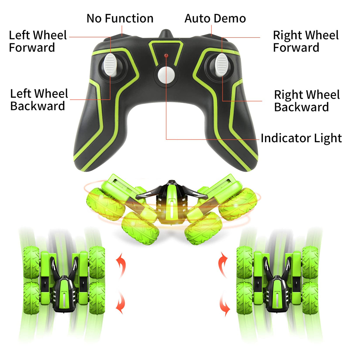 Amicool RC car off-road durability with rugged tires on grass