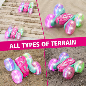 Amicool pink design adds cheerful style to kids' RC playtime.