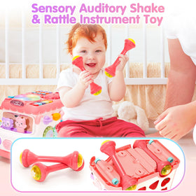 AmiDear turtle and truck toy cars with soft tops and rattles boost grip and pretend play.