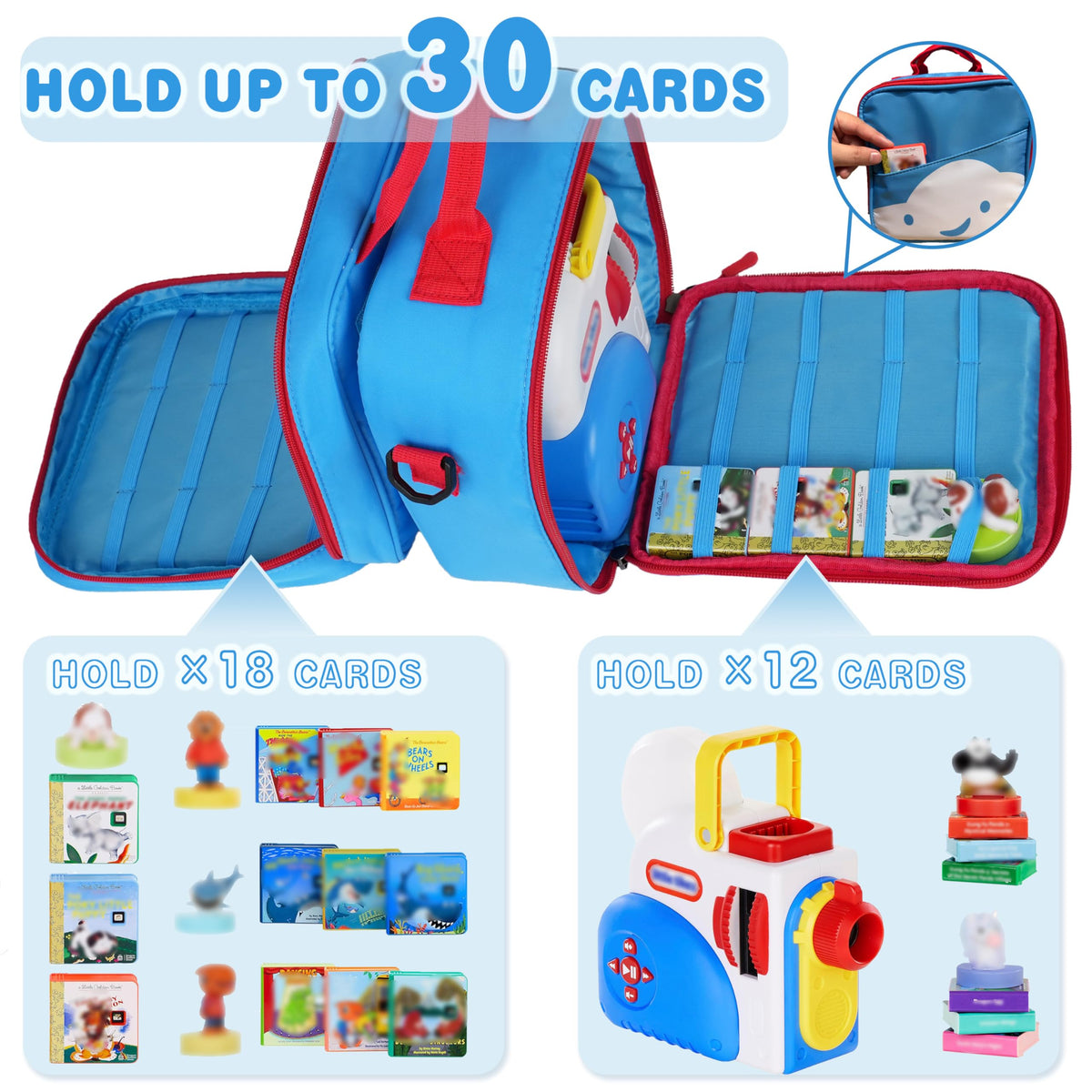 amiumuca carrying case with detachable 2-in-1 design for quick setup