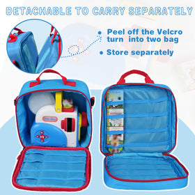 amiumuca carrying case elastic straps securing books for tidy play